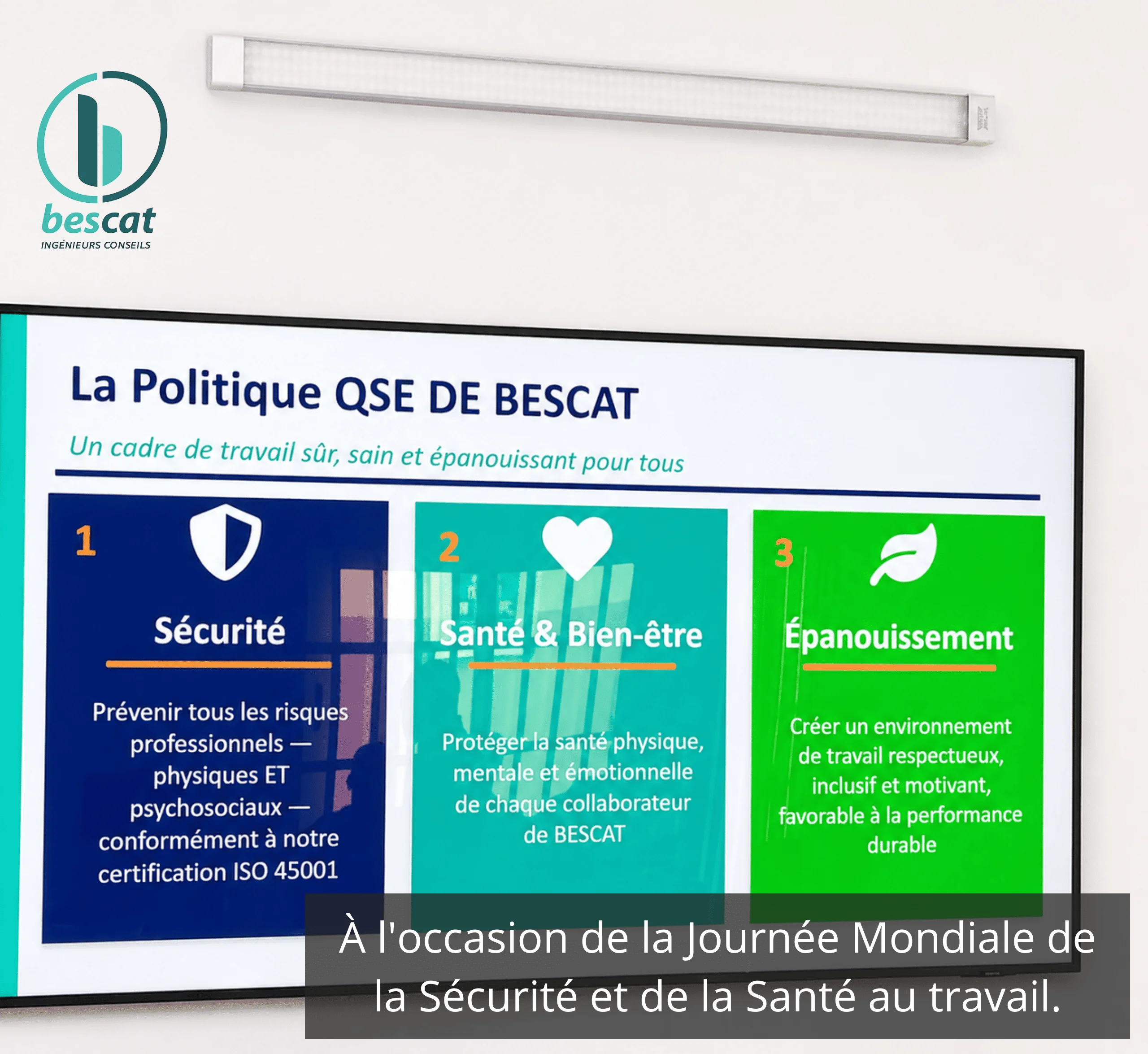 Journée Mondiale de la Sécurité et de la Santé au Travail : Agir pour un Environnement Psychosocial Sain chez Bescat Group